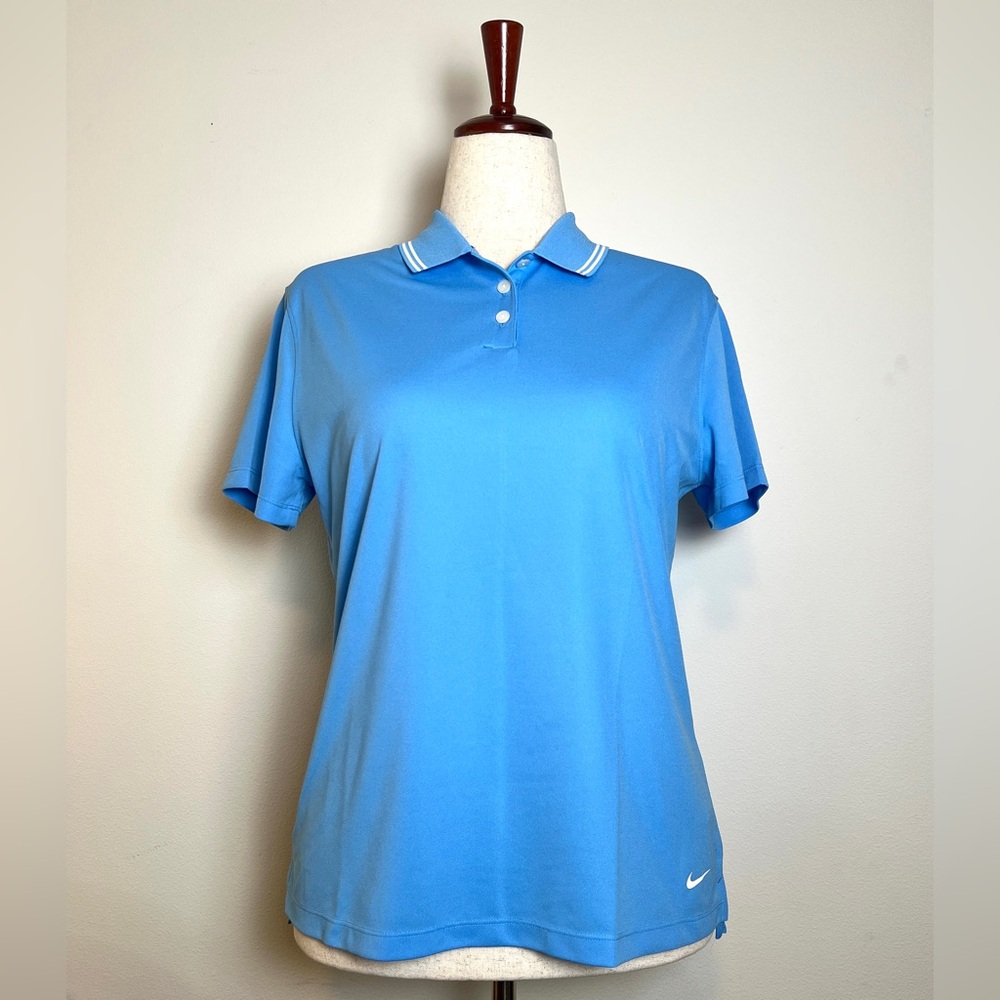 Nike Golf Polo Tee Women’s Large Blue Excellent Condition